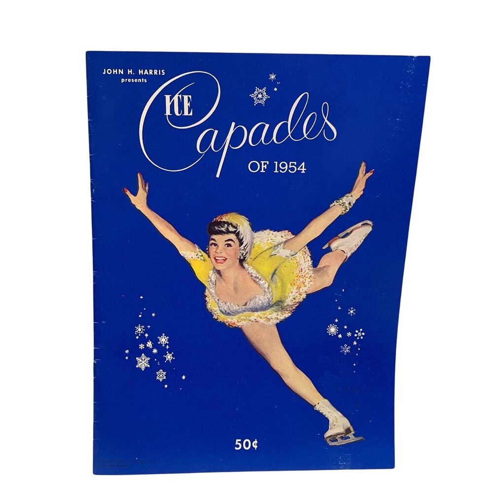 Vintage 1954 Ice Capades Walt Disney Snow White Figure Skating Show Program